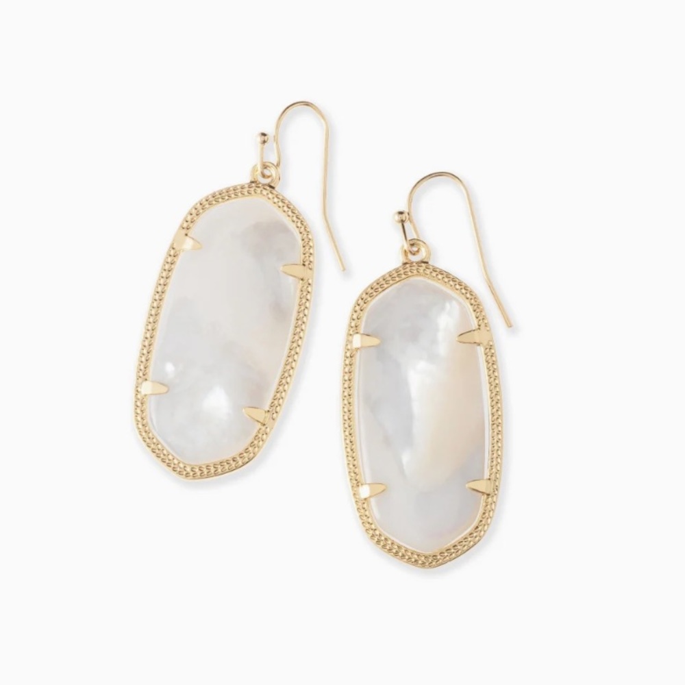 Kendra Scott Elle Gold Drop Earrings In Ivory